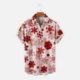 thumbnail image 2 of IROINNID Christmas Hawaiian Shirt for Men Button Up Short Sleeve Graphic Print Xmas Gift Christmas Vacation Shirt,White, 2 of 6