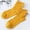 Yellow, variant on Dyfzdhu 1Pair Unisex Comfortable Pure Color Cotton Sock Slippers Long Socks