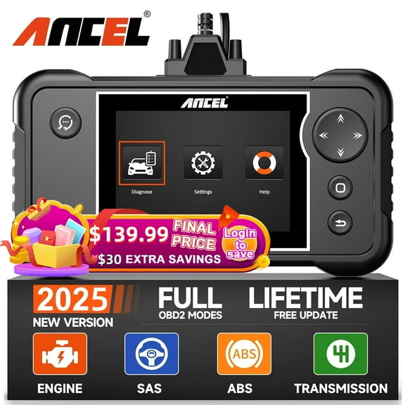 ANCEL OBD2 Scanner Automotive Diagnostic Tool, ABS SRS Transmission Airbag Scanner, Check Engine Car Code Reader EOBD OBD Diagnostic Scan Tool, AutoVin, DTC Lookup, Lifetime Free Upgrade