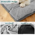 thumbnail image 3 of Vaukki Washable Dog Bed with Non Slip Bottom,Removable Machine Washable Soft Plush Dog Crate Bed,31"x25.9",Gray, 3 of 7