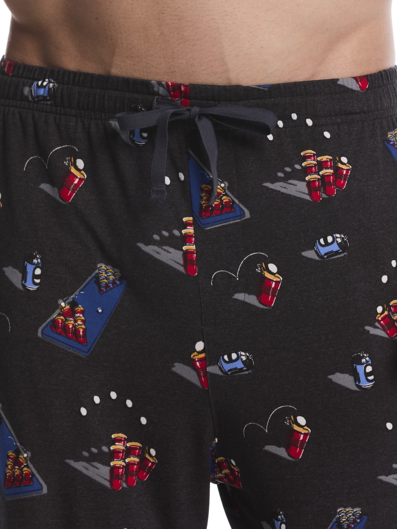 Ben Hogan Men's and Big Men's Lets Play Pong Printed Conversational Sleep Lounge Pant, Size S-2XL