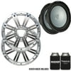 Kicker - Two 10 Inch LED Marine Subwoofers in Silver, 2 Ohm Bundle 4 Ohm each