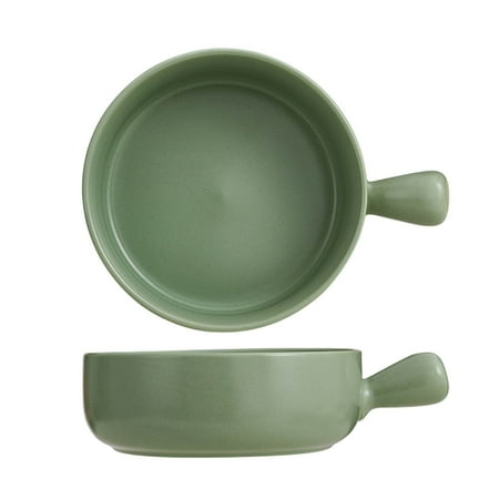 

Tableware Clearance! Kiteke Baked Rice Bowl Wind with Handle Baking Baking Bowl Pasta Plate Simple Household Cutlery Soup Noodle Bowl Bowl Ceramic Bowl 1Pc