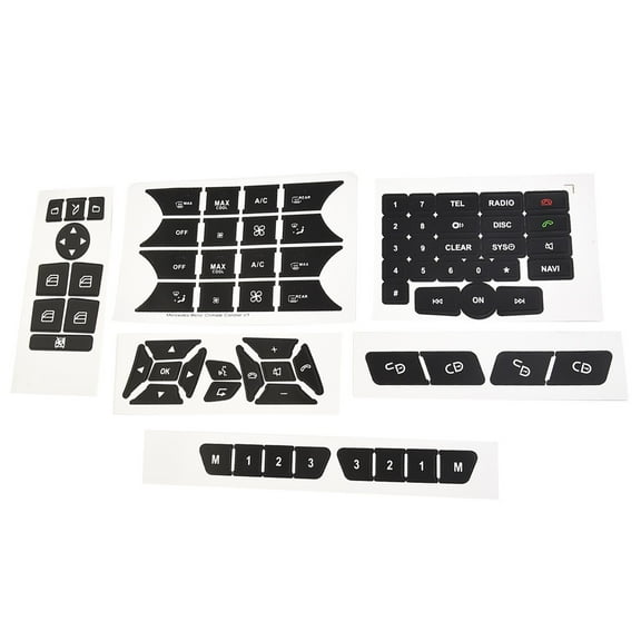 SPRING for Mercedes Button Repair Stickers 2007-2014 Door Steering A/C Window Radio Decals Interior Switches Controls