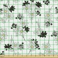 thumbnail image 2 of Ambesonne Floral Fabric by the Yard Upholstery, Romantic Hand Drawn Blooms, 2 Yards, Charcoal Grey Yellow, 2 of 5