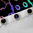 thumbnail image 4 of jejeloiu Neon Cartoon Kitten Blackout Curtains Set of 2 (52x84 Each),Gradient Line Cute Cat Window Curtains,Kawaii Animal Curtains and Drapes For Girls Teens,Ultra Soft Home Decor, 4 of 6