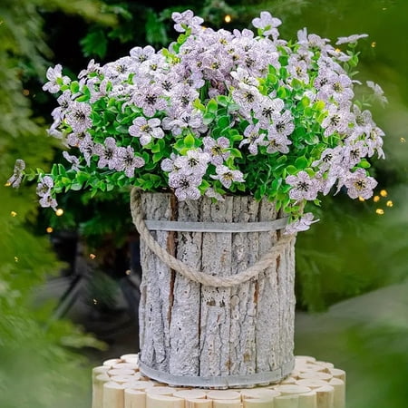 TACILIP Wedding Decor Violet Simulation Flower Simulation Plants Wall Home Decoration Ornament Gifts for Women