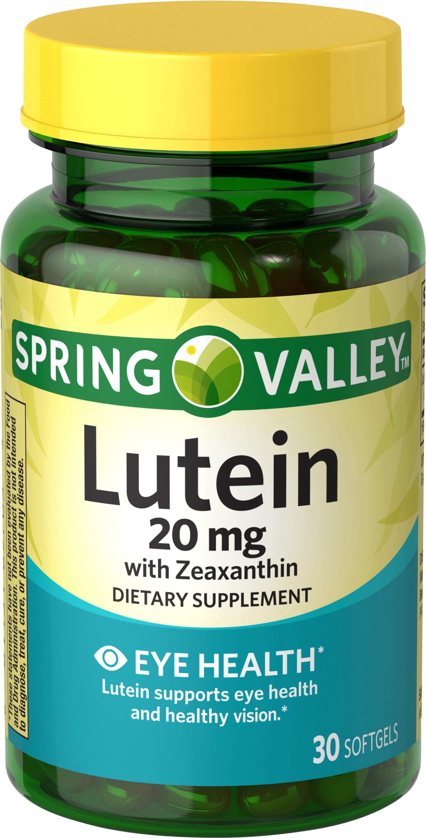 Spring Valley Lutein with Zeaxanthin Softgels, 20 mg, 30 Count