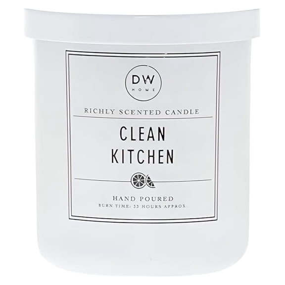 Clean Kitchen Candle - Hand Poured Single Wick Scented Candle, Refreshing Lemon and Lime Fragrance, 33-Hour Burn Time, Medium Size, Eco-Friendly Design