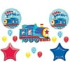 TRAINS Happy Birthday Party Balloons Decoration Supplies 1st 2nd 3rd Dog Engine