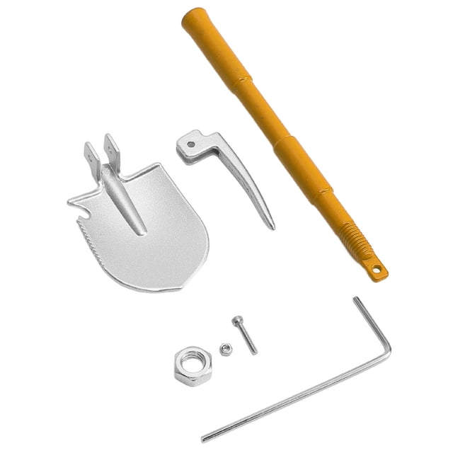 RC Crawler Shovel, Aluminum Alloy & Iron Adjustable Shovel Tool for 1/10 RC Crawler Trucks Metal Accessory for SCX24 Trail Rig