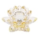 thumbnail image 5 of Pisapapeles de cristal con forma de flor de loto, colección de adornos Feng Shui para fiestas. Amarillo, 5 of 7