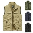 thumbnail image 5 of Kureaily Mens Lightweight Softshell Vest Outdoor Utility Travel Vest Outerwear Sleeveless Jacket For Hiking Runing, 5 of 6