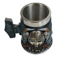 thumbnail image 3 of Gothic Viking Horned Warrior Danegeld Skull Tankard Mug 20oz With Hammer Handle, 3 of 9
