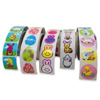 Set of 5 Rolls with 500 Easter Stickers