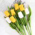 thumbnail image 2 of Ramo de tulipanes artificiales de 3/5 Uds., flores de tacto Real para decoración del jardín del hogar, fiesta, boda, arreglos florales de plantas falsas, nuevo Tan Jianjun unisex, 2 of 2