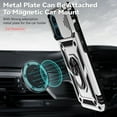 thumbnail image 3 of for iPhone 12 Pro Max Case, Soft TPU & Hard PC Anti-scratch Sliding Cover Full Protection Ring Stand Rotating Kickstand Holder Magnetic Shockproof Phone Case Cover for iPhone 12 Pro Max, Silver, 3 of 8