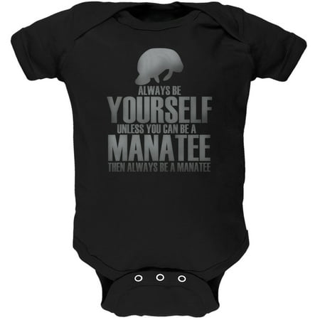 

Always Be Yourself Manatee Black Soft Baby One Piece - 18 month
