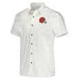 thumbnail image 2 of Men's NFL x Darius Rucker Collection by Fanatics White Cleveland Browns Woven Button-Up T-Shirt, 2 of 3