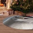 thumbnail image 6 of Rateoe Smiling Polar Bear Print Christmas Tree Skirt 30" for Xmas Holiday New Year Party Circle Tree Mat Ornaments Decoration, 6 of 7