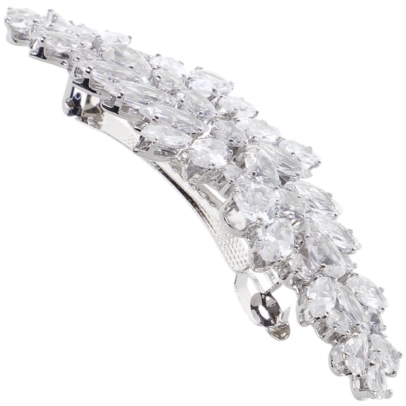TABLZONE Hair Clip for Women Wedding Silver 1Set