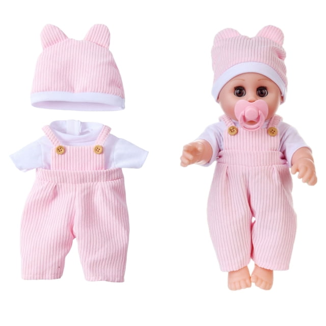 Conjunto de vestido navideño para muñecas Reborn de 30 cm | Disfraz navideño verde, blanco y rosa | Conjunto de algodón de una pieza para niñas de 3 a 6 años | Juguete de regalo y rompecabezas p