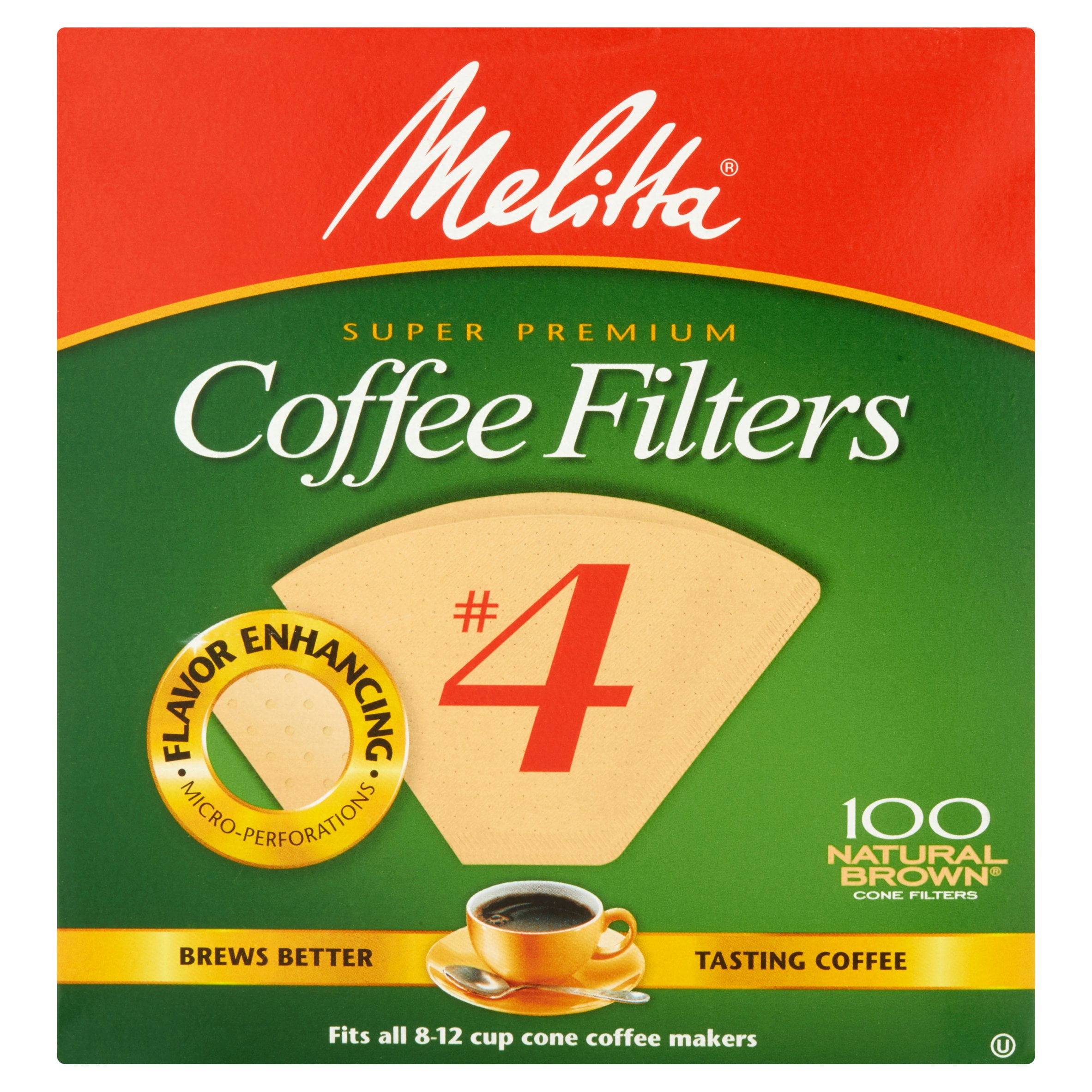 Melitta #4 Natural Brown Cone Coffee Filters, 100 Ct by Melitta USA, Inc.
