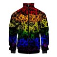 thumbnail image 4 of Chaqueta con cremallera y estampado 3D de arcoíris LGBT para hombres y mujeres, abrigo de manga larga con patrón colorido, chaquetas holgadas deportivas de calle a la moda, 4 of 5