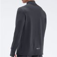 thumbnail image 4 of Blusa y camisa de manga larga con cuello alto para hombre, informal, de color liso, de poliéster., 4 of 4