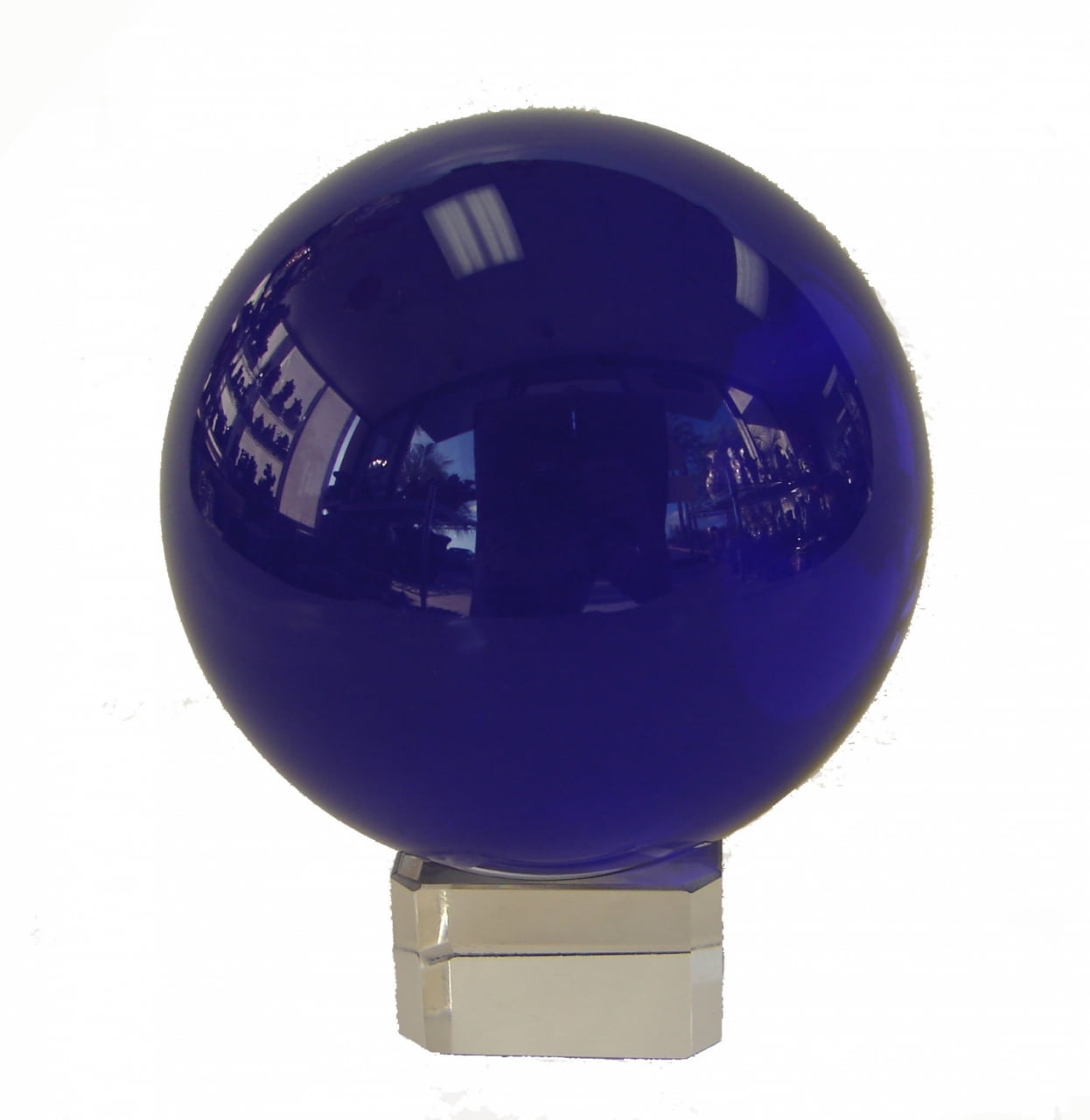 Blue Crystal Ball with Crystal Stand