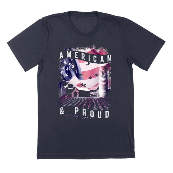 American And Proud Humor Graphic Navy Mens T-Shirt