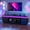 Black, variant on ANPOO 71 Inch Gloss Fireplace Media Console, 36" Electric LED Flame TV Cabinet Fits Up To 80 Inch Television