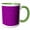 Green/White, variant on 3drose, Circle Pattern Background - Abstract Dark Purple Vector Graphic, 11oz Two-tone Yellow Mug