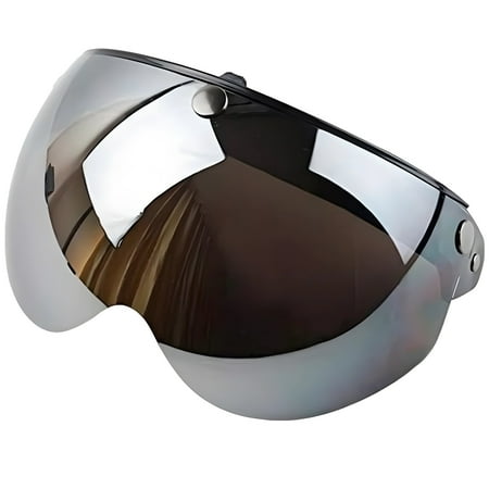 Triple-Buckle Motorcycle Helmet Visor, Helmet Half Face Shield, Vintage Flip Up Down Helmet Visor, Universal Fit for Safety