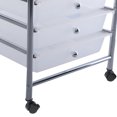 thumbnail image 5 of Topbuy 10 Drawer Scrapbook Paper Organizer Rolling Storage Cart for Office School Clear, 5 of 7