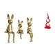 thumbnail image 1 of Figura decorativa de conejo sentado, escultura abstracta de fuego, estatua de resina cerámica en miniatura, ideal para oficinas, salas de estar, dormi, 1 of 8