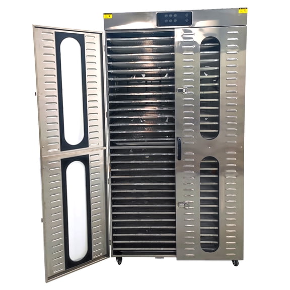 28 Layer Food Dehydrator Fruit Vegetable Meat Herbs Dryer 220V 86°F-194°F Double-Doors