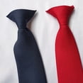 thumbnail image 4 of COMEET Neck Tie, Men Women Simple Clip on Tie Uniform Plain Solid Color Pre-Tied Party Necktie, 4 of 11