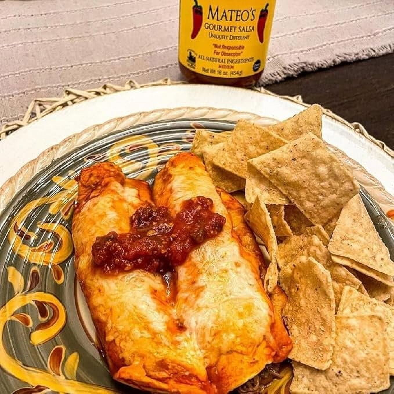 Mateo's Gourmet Salsa con Queso, Medium Heat, 15oz Glass Jar