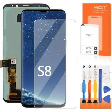 AMOLED for Samsung Galaxy S8 Screen Replacement for Samsung S8 LCD Display SM-G950A SM-G950U SM-G950FD SM-G950W Screen Touch Digitizer Black No Frame