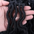 thumbnail image 4 of TFixol Gypsy Locs Synthetic Wig, 18-Inch Medium Length, 24 Strands, Lightweight 100g, Color 1B, Easy to Style & Install for Cosplay or Daily Wear, 4 of 4