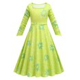 thumbnail image 3 of Nuevos vestidos de princesa de dibujos animados Inside Out 2 para niñas, disfraz de Joy Inspired and Envy, vestido de cosplay + máscara + conjuntos de peluca, regalo de cumpleaños, 3 of 5