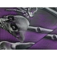 thumbnail image 4 of Ambesonne Skull Quilted Bedspread Set 3 Pcs, Spooky Smiling Skeleton, Queen Size, Purple Grey and Black, 4 of 5