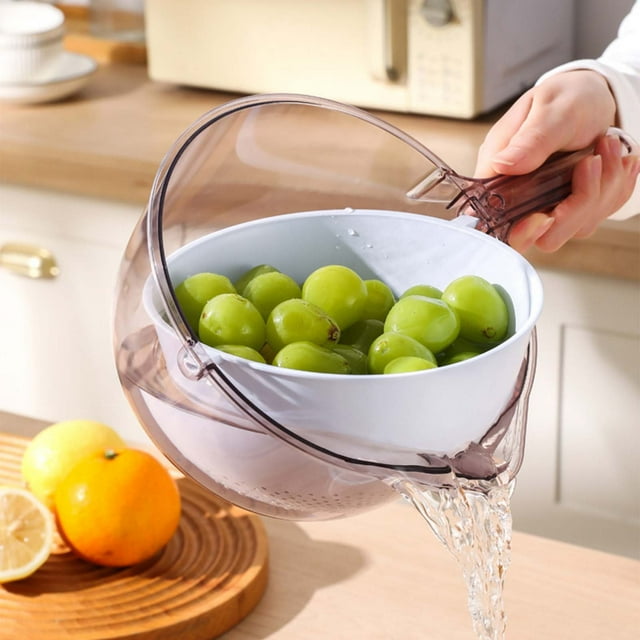 Bol Para Lavar Arroz, Colador De Cocina De Fácil Uso, Cesta De Escurrido Multifuncional Para Frutas Y Verduras, Multicolor