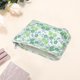 thumbnail image 3 of Bolsas de maquillaje con patrón de flores, 1 pieza, con cordón, para vacaciones y viajes de negocios, de poliéster, verde, 3 of 5