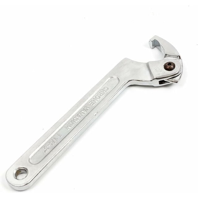 Adjustable lug wrench for slotted nuts 32-76mm