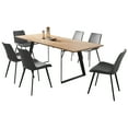 thumbnail image 6 of jiexi Modern mid-Century Dining Table Dining Table and Chairs for 6 Rectangular Wooden Dining Table Expandable Dining Table Space-Saving Multifunctional Dining Table, 6 of 6