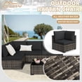 thumbnail image 6 of KIGOTY 7 Piece Outdoor Patio Furniture, Wicker Rattan Outdoor Conversation Set Sectional Sofas for Backyard, Garden, Beige-Black, 6 of 7