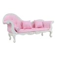 thumbnail image 3 of Long Sofa Chaise Lounge Recliner Model For 1:6 Dollhouse Bjd Pink, 3 of 5