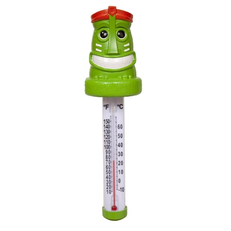 GAME 13034-BB Tiki Spa and Pool Thermometer, Shatter-Resistant Casing Tether Included, Fahrenheit and Celsius, 9-in ht x 2-1/2-in dia, Non-Toxic Mercury Free Liquid